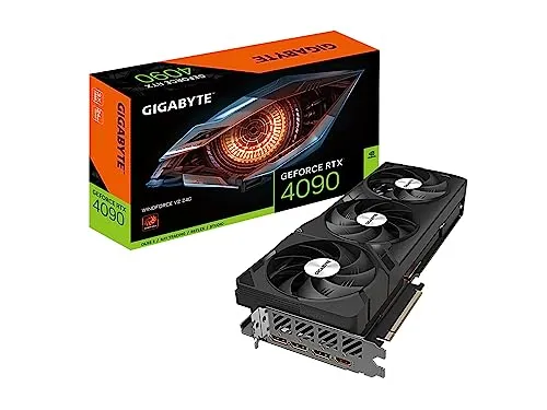 GIGABYTE GeForce RTX 4090 WINDFORCE V2 24Gグラフィックスカード、3X WINDFORCEファン、24GB 384ビットGDDR6X、GV-N4090WF3V2-24GD ビデオカード。