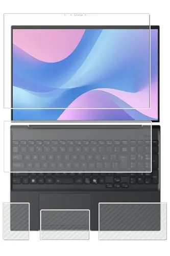 [4点セット(画面+パームレスト+タッチパッド+キーボードカバー)] ClearView Fujitsu FMV Note A A79-L1 WA4-L1 2026年モデル 16インチ用 [高機能 反射防止] 液晶 保護 フィルム 高機能反射防止 (スムー
