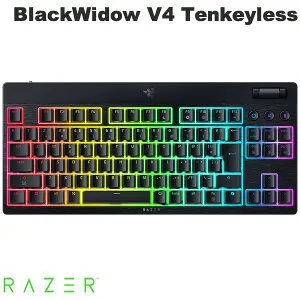 【国内正規品】 Razer BlackWidow V4 Low-profile Tenkeyless HyperSpeed JP Yellow Linear Switch 日本語配列 有線 / Bluetooth / 2.4GHz ワイヤレス 両対応 テンキーレス 黄軸 ワイヤレス薄型メカニカルゲーミングキーボ