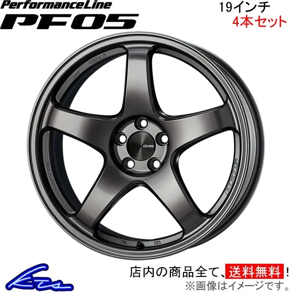 エンケイ パフォーマンスライン PF05 4本セット ホイール インプレッサSTI【19×7.5J 5-100 INSET48】3BA-GT7 ENKEI PerformanceLine アルミホイール 4枚 1台分
