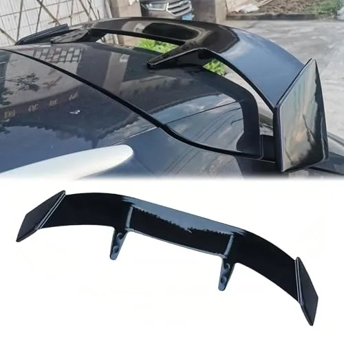 スバル・レヴォーグ 初代 Levorg VM4/VMG型 に適用 テールゲートスポイラー ABS製 リアスポイラー 軽量カーボン調 取り付け簡単 防錆加工 空力デザインで 外装に 耐久性 (光沢黒)