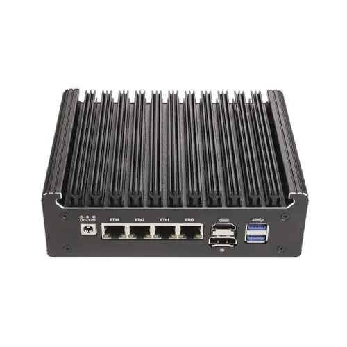 Micro Firewall Appliance, Mini PC, PFSense, OPNsense, VPN, Router PC, N100 N150, RS52, 4 x 2.5GbE I226-V, Type-C, HDMI, DP, SIM