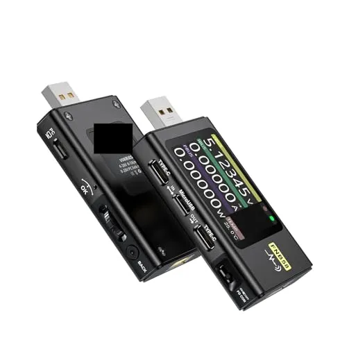 USBテスター 電圧計 電流計 TYPE-C 急速充電検出トリガー 容量測定 リップル測定(FNB58 WO Bluetooth)