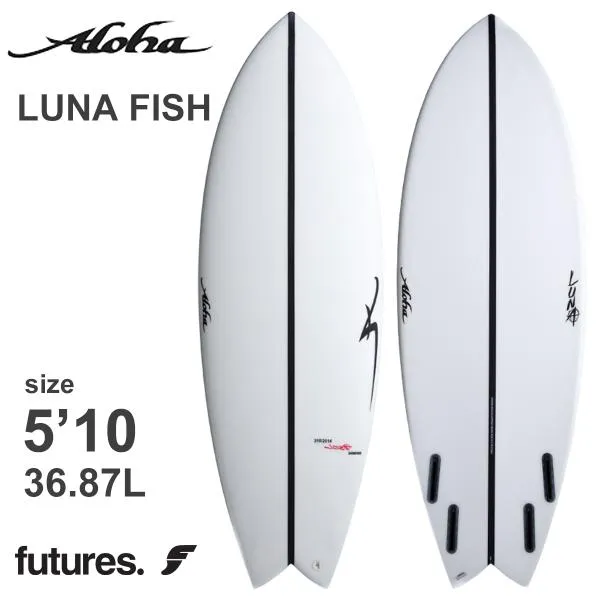 25 ALOHA SURFBOARDS アロハ サーフボード LUNA FISH 5’10 EPS エポキシ SHADOW FORCE 4fin Futures 2025年 日本正規品