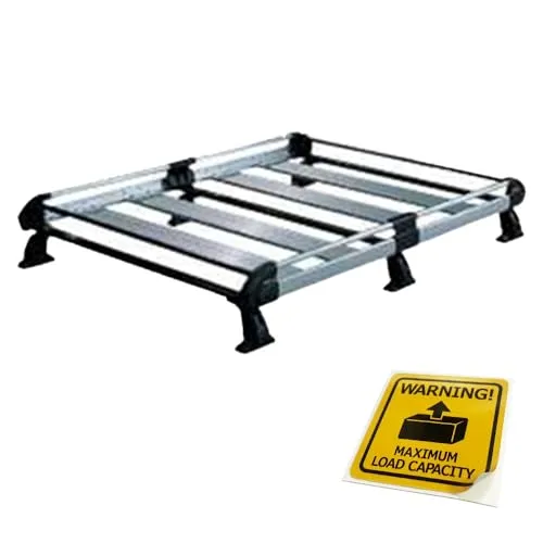 TUFREQ ルーフラック ルーフキャリア H+シリーズ 6本脚 NV100クリッパー DR17V H27.3～ 標準ルーフ HL437A+ 最大積載量警告ステッカー付