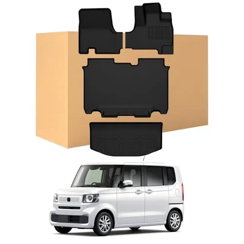 CARVANTA ホンダに適合 新型 N-BOX JF5 JF6 フロアマット トランクマット XPE+TPE 新型ラバータイプ R5年10月～現行 3Dフロアマット ラゲッジマット エヌボックス JF5型 JF6型 カーマット NBOX カスタム カーゴ