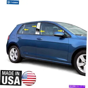 ドアピラー 15-19のクロムアクセサリー柱ポストトリムフォルクスワーゲンゴルフ4ドア8p Chrome Accessories Pillar Post Trim for 15-19 Volkswagen Golf 4 Door 8P【並行輸入品】