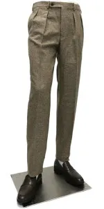 SartoriaPisthes by I.J.Iunit アイジェイアイユニット ドメスティックブランド インプリーツ ツータックパンツ メンズ 秋冬 2タック スラックス アイルランド製生地 ドネガルツィードMAGEE ≪ドレ