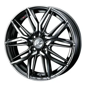 WEDS LEONIS LM アルミホイール1本 17X6.5J 4H PCD100 +42 (ブラックメタルコート/ミラーカッ BMCMC) ウェッズ レオニス 4本購入で送料無料
