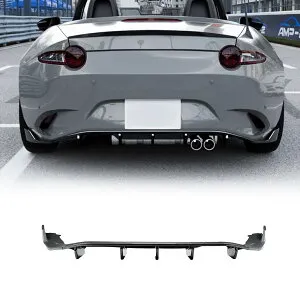 マツダ ロードスター ND系 リアディフューザー リアパンバースポイラー エアロ パーツ カスタム アクセサリー 外装 ABS 1P 取付簡単 Mazda Miata Roadster MX-5 ND（カーボン調）