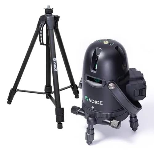 VOICE レーザー墨出し器 フルライン グリーンレーザー Model-G8 三脚セット レーザー フルライン照射モデル アプリからの遠隔操作 タッチスイッチ