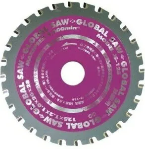 モトユキGLOBAL SAW(グローバルソー)鉄・ステンレス用チップソー 外径125mm×刃厚1.2mm×本体厚1.0mm×穴径20mm×刃数28P JS-125【456】