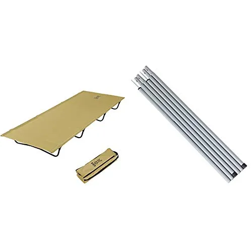 DOD(ディーオーディー) バッグインベッド バッグに入る軽量ベッド ツーリングにも CB1-510T ベージュ & テント タープポール 2本セット ペグ&ロープ&収納袋付 XP-01【セット買い】