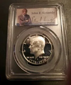 希少な 1976-S JFK ケネディ 50 セント ハーフ ディラー シルバー コイン PCGS PR 69 DCAM 署名入り! FS!