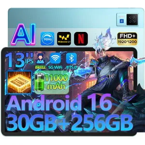 【赤字覚悟11000円OFF 実質23900】GeminiAI Android16タブレット DOOGEE U13 13インチ 大画面 タブレット FHD+ 90Hz高リフレッシュレート 8コア 高性能CPU 32GB RAM+256GM ROM+2TB拡張対応 11000mAh 大容量バッテリー Wi