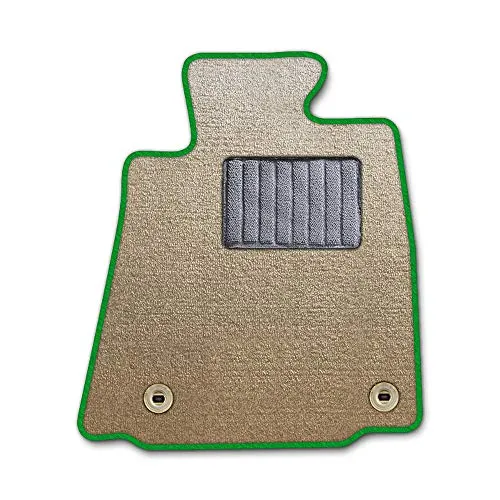 DAD ギャルソン D.A.D エグゼクティブ フロアマット SUZUKI (スズキ) Jimny ジムニー 型式: JA11C/11V 1台分 GARSON エレガントデザインベージュ/オーバーロック(ふちどり)カラー : グリーン/刺繍 : 無し/ヒー