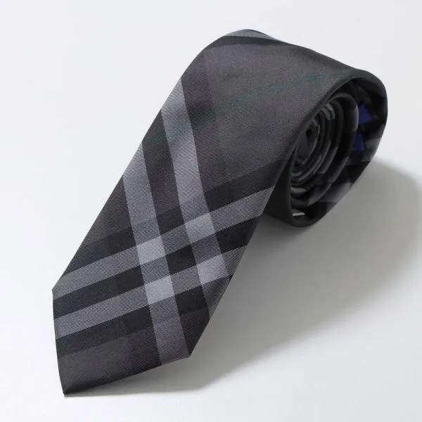 BURBERRY バーバリー ネクタイ 8092950 メンズ イタリア製 シルク バーバリーチェック柄 CHARCOAL-IP-CHK