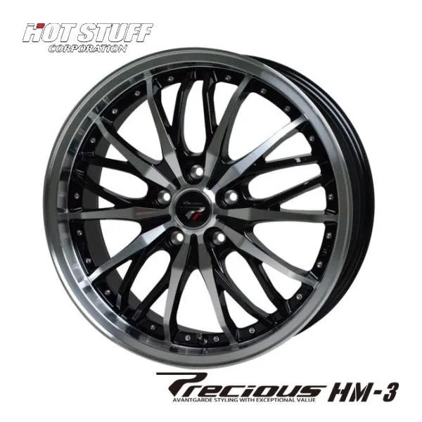 プリウス・86など【アルミ単品4本価格】Precious HM-3/プレシャス HM3 18X7.0J 5穴 PCD：100