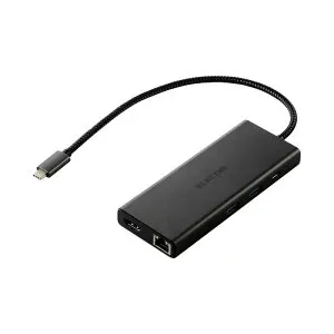 エレコム ELECOM Type-Cドッキングステーション USB PD対応 USB-A×4 USB-C×2 HDMI(4K60Hz) SD＋microSD LAN DST-100BPBK