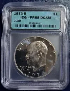 1973 S アイゼンハワー ドル プルーフ ICG PR68DCAM #80017