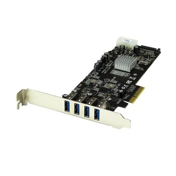 STARTECH.COM USB増設PCIeカード/4x USB-A/5Gbps/ペリフェラル・SATA電源/UASP対応/インターフェースボード PEXUSB3S42V 1個