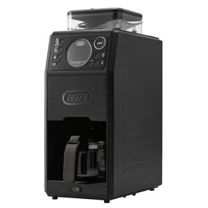 【Toffy/トフィー】全自動ミル付カスタムドリップコーヒーメーカーK-CM9ミルドリップ豆挽き無段階グラインド温度設定味わい3段階タイマー機能クリーニングモード搭載リッチブラックK-CM9-RB