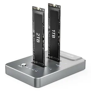【送料無料】ACASIS M.2 SSD クローン, SSD クローン USB Type C 10Gbps, 支援オフラインクローン, m .2 nvme ssdに適合 2230,2242,2260,2280，最大8TB SSD 対応 (M03)