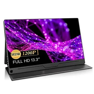 EVICIVモバイルモニター13.3インチ1920*1200ポータブルディスプレイ薄型軽量IPSパネルUSBType-C標準HDMIケース付VESA対応ペンホール・スタンド横置き/縦置きアルミ合金製