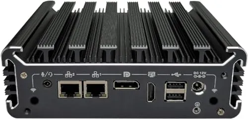 Industrial Fanless Mini PC Windows 11 Pro,Small Desktop Computers,Intel Core i5 7360U,TPM2.0 HDMI DP 2 x COM RS232 RS485 2 x i22