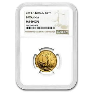 2013年 イギリス 1/4オンス ブリタニア金貨 MS-69 NGC (DPL)