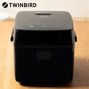 ツインバード TWINBIRD IH炊飯ジャー 3合炊き ブラック 炊飯器 一人暮らし おかゆ 玄米 雑穀米 おいそぎ はやだき 少量 RM-D793B