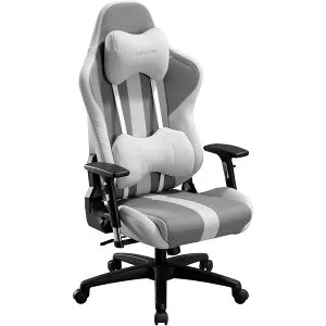 Bauhutte ゲーミングチェア G-551-WH ホワイト 高機能スタンダードモデル モールドウレタン内蔵 ファブリック生地 【代引・日時指定・キャンセル不可・北海道沖縄離島配送不可】 -メーカー直送