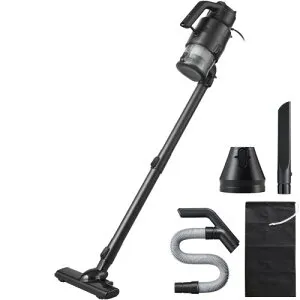 TWINBIRD(ツインバード) 掃除機 コード式 ハンディクリーナー サイクロン式 強力吸引 アタッチメント ブロワー ラクステ 3WAY スティック ブラック 黒 EHC-EB54B