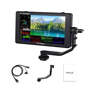 Feelworld LUT6S 6インチ2600nit高輝度HDR/3D LUT波形ベクトル図RGBヒストグラムタッチスクリーン ビデオ・一眼レフカメラ用フィールドモニター 1920X1080 IPS 4K HDMI/SDI/DC出力 日本語設定可能