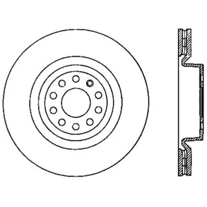 【USA在庫あり】 StopTech 06年-10年 アウディ A3/08年-10年 TT/06年-09年 VW GTI Mk V Cryo-Stop 右 フロント スリットローター sto126.33098CSR HD店