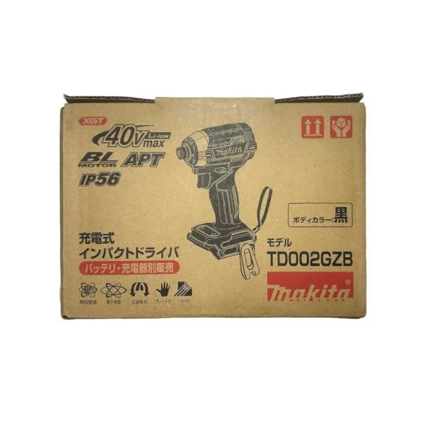 【メーカー外箱入】マキタ[makita] 40Vmax 充電式インパクトドライバ TD002GZB（黒・本体）
