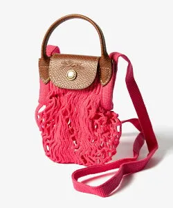 ロンシャン LONGCHAMP 10139 HVH ショルダーバッグ LE PLIAGE FILET レディース バッグ ル プリアージュ フィレ コットン レザー クロスボディ ロゴ 軽量 肩掛け ネットバッグ プレゼント ギフト シンプ