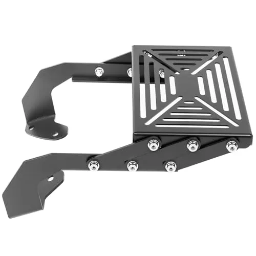 Nextstage ヤマハ NMAX用 リアキャリア 前後調整可能 荷台 スチール製 バイク用キャリア リアボックス対応 カスタムパーツ (ブラック-1)