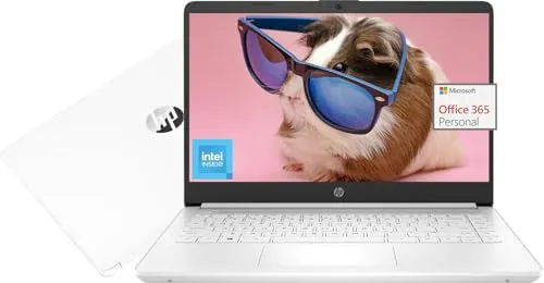 HP 14インチ ノートパソコン 洗練されたデザイン 勉強やコラボレーション用 Intelデュアルコア N4500(>N4120)、1年間のOffice 365、16GB RAM、320GBストレージ (64GB eMMC + 256GB SDカード)、W