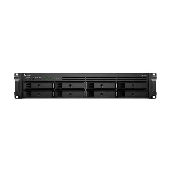 NAS Synology RS1221RP+ [RackStation 2U8ベイ NAS AMD Ryzen V1500B 4GBメモリ GbEｘ4 PCIe拡張 SATA対応 冗長電源]