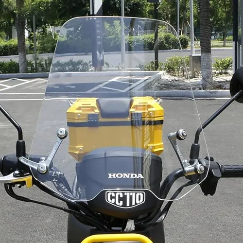 Nextstage ウインドシールド クロスカブ ハンターカブ 風防 ウメーターバイザー ウインドスクリーン バイク カスタムパーツ (クリア, 40cm)