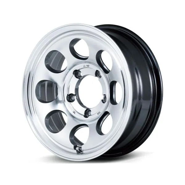 16インチ 5H139.7 6.0J 6J-5 5穴 ガルシア パーム8 ジムニーシエラ 用ホイール 4本 メタリックグレー ポリッシュ MID WHEELS Garcia Palm8