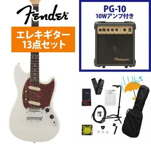 Fender / Made in Japan Traditional 60s Mustang Rosewood FB Olympic White PG-10アンプ付属エレキギター初心者セットR【YRK】