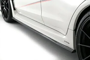 VAG VAB WRX S4/STI サイドスカートエクステンション メーカー塗装品 アイスシルバーメタリック G1U