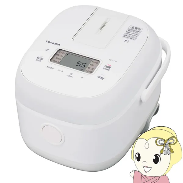 炊飯器 東芝 TOSHIBA IHジャー炊飯器 3合炊き ホワイト RC-5XW-W