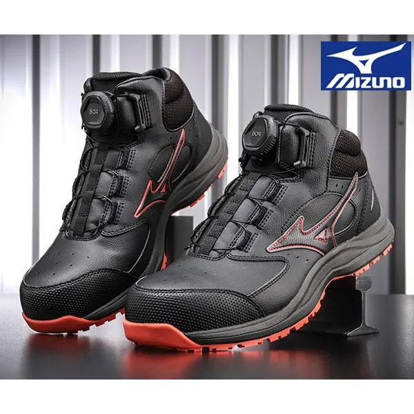 [ポイント10倍][26SS新作] ミズノ 安全靴 オールマイティ LS3 74M BOA ハイカット ブラック×ブラック 24.5cm~29.0cm 3E(JSAA A種) (F1GA260309) MIZUNO
