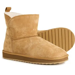 (取寄) ランズエンド レディース エンド フェイク-シアリング ブーツ - スエード Lands' End women Faux-Shearling Boots - Suede (For Women) English Tan