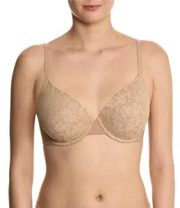 ナトリ レディース アンダーウェア ブラジャー フラワー柄 レース フラワー Natori Memoir Full Fit Memory Foam Convertible Underwire Floralace Bra Cafe