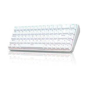 【送料無料】DK68 ワイヤレス ゲーミング キーボード-2.4G/Bluetooth/USB-C接続 60%配列 68キー 赤軸 メカニカル キーボード、3000mAhバッテリー RGBバックライト 全キー無衝突 Windows/Mac/Linux