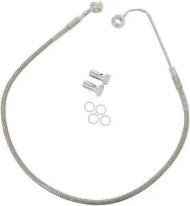 Drag Specialties ドラッグスペシャリティーズ フロントブレーキホース アッパー＋2 ステンレス FXS 2012-13 【LINE BRK F FXS2-13SS UP+2 [1741-3765]】 Blackline - 2012 2013 HARLEY-DAVIDSON ハーレーダビッドソン ブレ